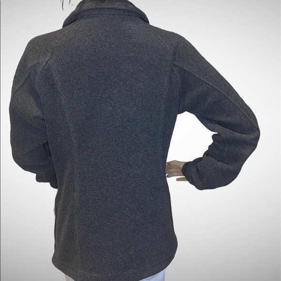 Women's Columbia Benton Springs Fleece Charcoal Pullover Sweatshirt Medium EUC - Picture 3 of 4